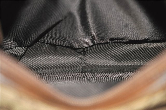 Authentic GUCCI Vintage Shoulder Bag Purse GG Canvas Leather 0014198 Brown 0150G