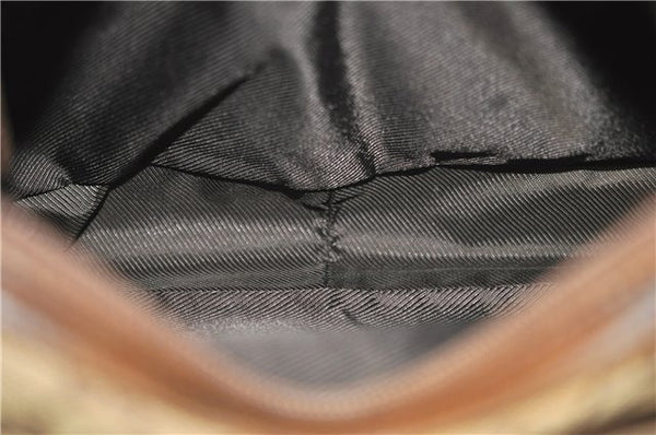 Authentic GUCCI Vintage Shoulder Bag Purse GG Canvas Leather 0014198 Brown 0150G