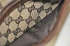Authentic GUCCI Vintage Shoulder Bag Purse GG Canvas Leather 0014198 Brown 0150G