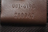 Authentic GUCCI Vintage Shoulder Bag Purse GG Canvas Leather 0014198 Brown 0150G