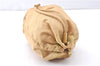Authentic PRADA Nylon Tessuto Leather Drawstring Pouch Purse Light Brown 0151G