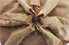 Authentic PRADA Nylon Tessuto Leather Drawstring Pouch Purse Light Brown 0151G
