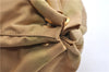 Authentic PRADA Nylon Tessuto Leather Drawstring Pouch Purse Light Brown 0151G