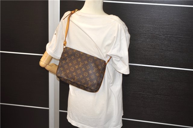 Authentic Louis Vuitton Monogram Musette Tango Shoulder Bag M51257 LV 0152F