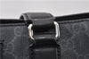 Authentic GUCCI Sherry Line Shoulder Tote Bag GG PVC Leather 495560 Black 0152G