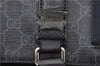 Authentic GUCCI Sherry Line Shoulder Tote Bag GG PVC Leather 495560 Black 0152G