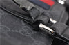 Authentic GUCCI Sherry Line Shoulder Tote Bag GG PVC Leather 495560 Black 0152G