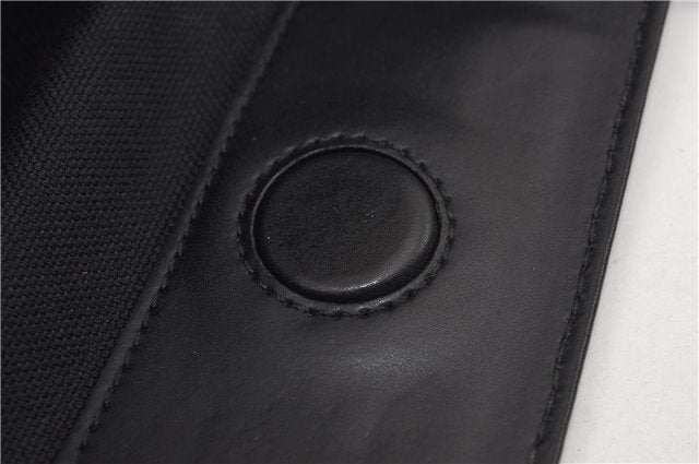 Authentic GUCCI Sherry Line Shoulder Tote Bag GG PVC Leather 495560 Black 0152G