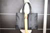 Authentic GUCCI Sherry Line Shoulder Tote Bag GG PVC Leather 495560 Black 0152G