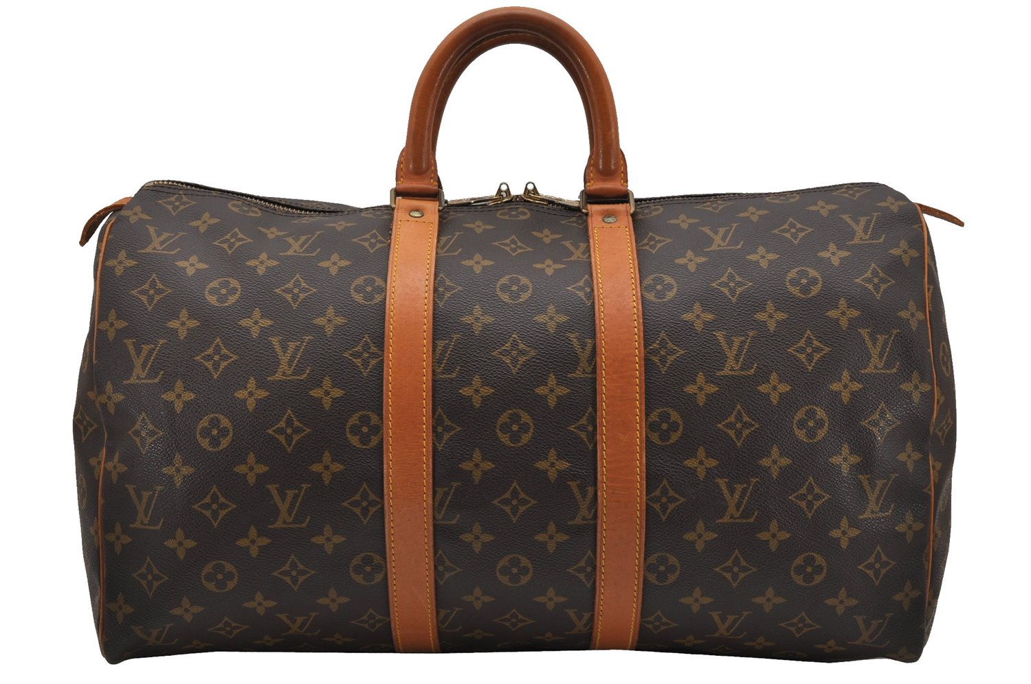 Authentic Louis Vuitton Monogram Keepall 45 Travel Boston Bag M41428 LV 0153G