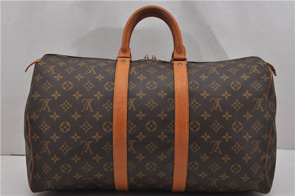 Authentic Louis Vuitton Monogram Keepall 45 Travel Boston Bag M41428 LV 0153G