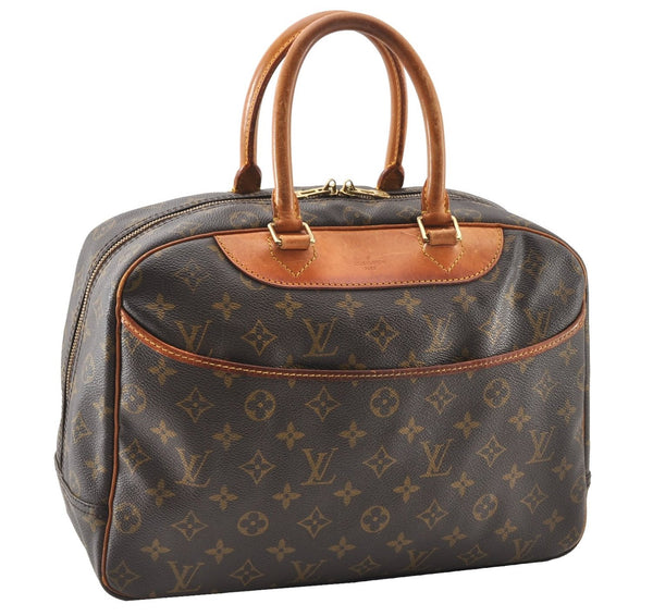Authentic Louis Vuitton Monogram Deauville Hand Bag M47270 LV 0155G