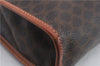 Authentic CELINE Macadam Blason Pattern Clutch Bag Purse PVC Leather Brown 0156D