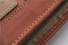 Authentic CELINE Macadam Blason Pattern Clutch Bag Purse PVC Leather Brown 0156D