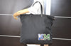 Authentic PRADA Nylon Tessuto Saffiano Leather 2WayTravel Tote Bag Black 0156I