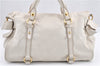 Authentic MIU MIU Vintage Leather 2Way Shoulder Hand Tote Bag White Junk 0157G