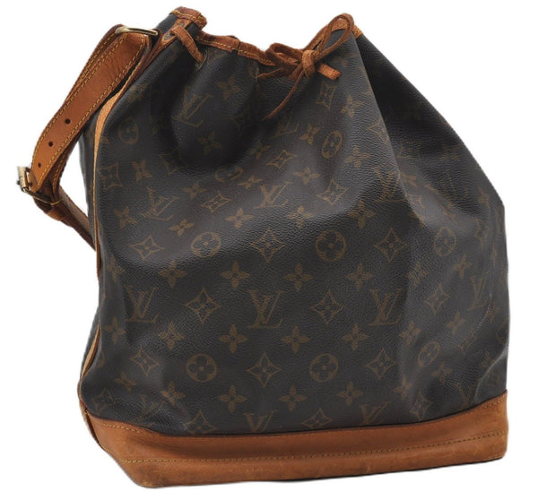 Authentic Louis Vuitton Monogram Noe Shoulder Drawstring Bag M42224 LV 0158F