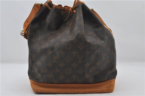 Authentic Louis Vuitton Monogram Noe Shoulder Drawstring Bag M42224 LV 0158F