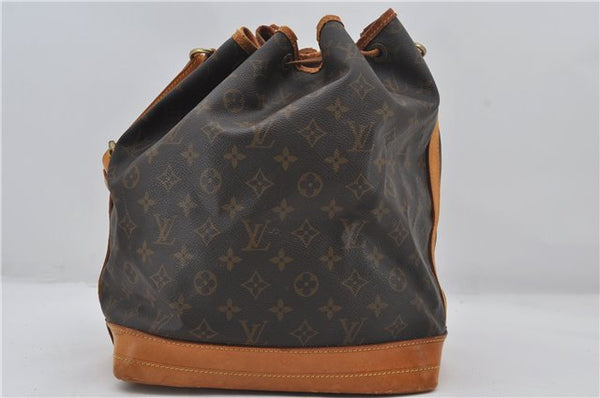 Authentic Louis Vuitton Monogram Noe Shoulder Drawstring Bag M42224 LV 0158F