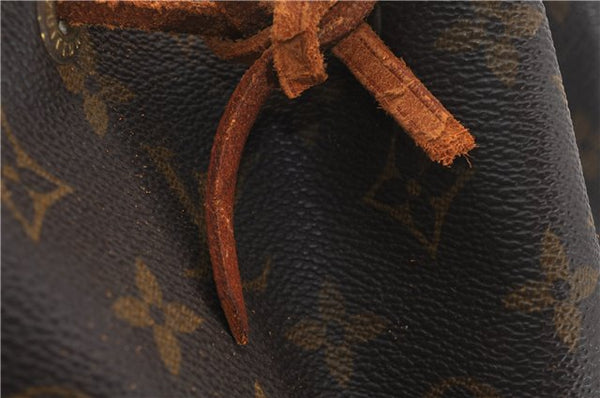 Authentic Louis Vuitton Monogram Noe Shoulder Drawstring Bag M42224 LV 0158F