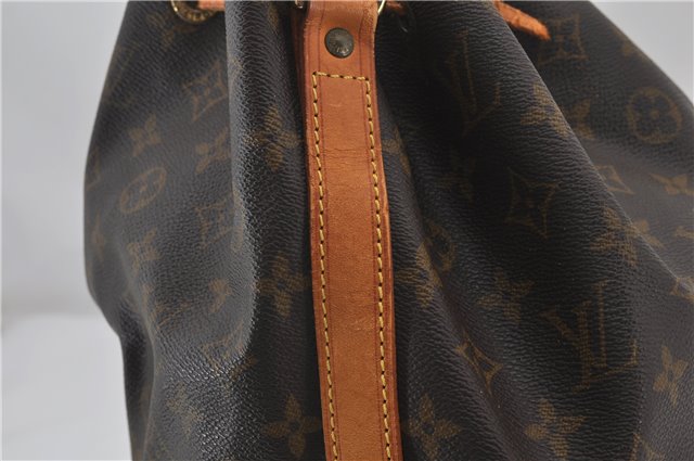 Authentic Louis Vuitton Monogram Noe Shoulder Drawstring Bag M42224 LV 0158F