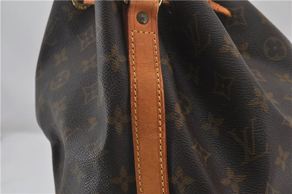 Authentic Louis Vuitton Monogram Noe Shoulder Drawstring Bag M42224 LV 0158F