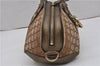 Authentic GUCCI Heart Bit 2Way Shoulder Hand Bag GG Canvas Leather Gold 0158G
