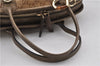 Authentic GUCCI Heart Bit 2Way Shoulder Hand Bag GG Canvas Leather Gold 0158G