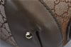 Authentic GUCCI Heart Bit 2Way Shoulder Hand Bag GG Canvas Leather Gold 0158G