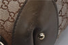 Authentic GUCCI Heart Bit 2Way Shoulder Hand Bag GG Canvas Leather Gold 0158G
