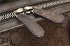 Authentic GUCCI Heart Bit 2Way Shoulder Hand Bag GG Canvas Leather Gold 0158G