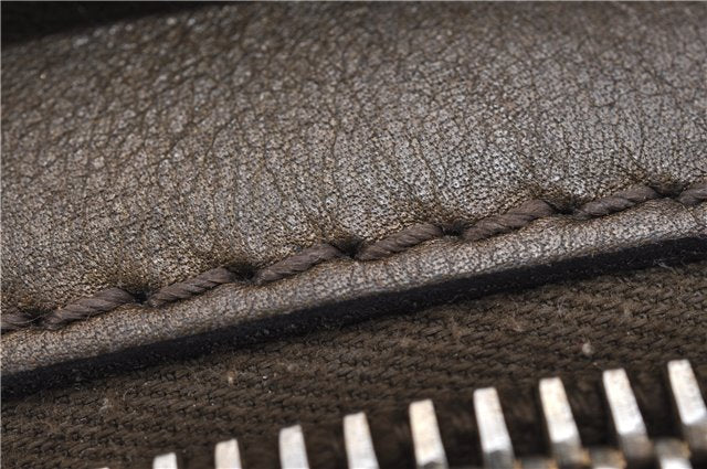 Authentic GUCCI Heart Bit 2Way Shoulder Hand Bag GG Canvas Leather Gold 0158G