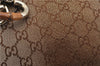 Authentic GUCCI Heart Bit 2Way Shoulder Hand Bag GG Canvas Leather Gold 0158G
