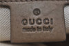 Authentic GUCCI Heart Bit 2Way Shoulder Hand Bag GG Canvas Leather Gold 0158G