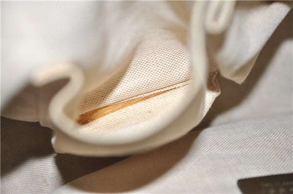 Authentic GUCCI Heart Bit 2Way Shoulder Hand Bag GG Canvas Leather Gold 0158G