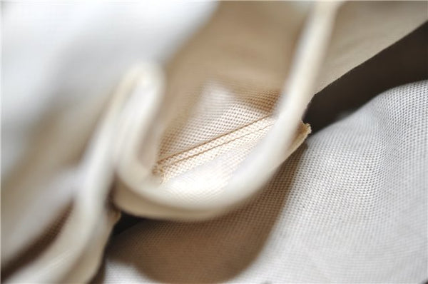 Authentic GUCCI Heart Bit 2Way Shoulder Hand Bag GG Canvas Leather Gold 0158G