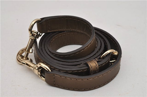 Authentic GUCCI Heart Bit 2Way Shoulder Hand Bag GG Canvas Leather Gold 0158G