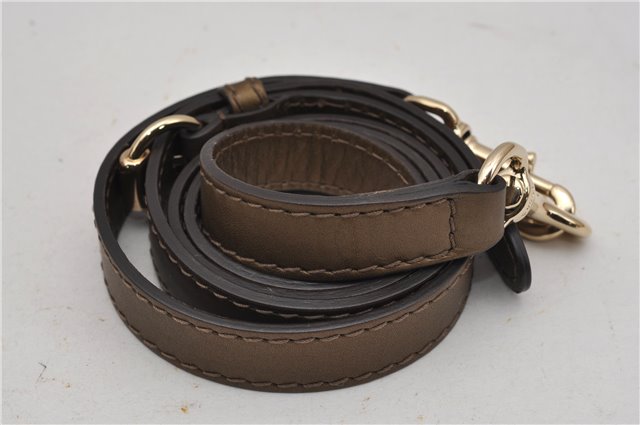 Authentic GUCCI Heart Bit 2Way Shoulder Hand Bag GG Canvas Leather Gold 0158G