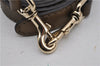 Authentic GUCCI Heart Bit 2Way Shoulder Hand Bag GG Canvas Leather Gold 0158G
