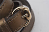 Authentic GUCCI Heart Bit 2Way Shoulder Hand Bag GG Canvas Leather Gold 0158G