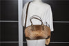 Authentic GUCCI Heart Bit 2Way Shoulder Hand Bag GG Canvas Leather Gold 0158G