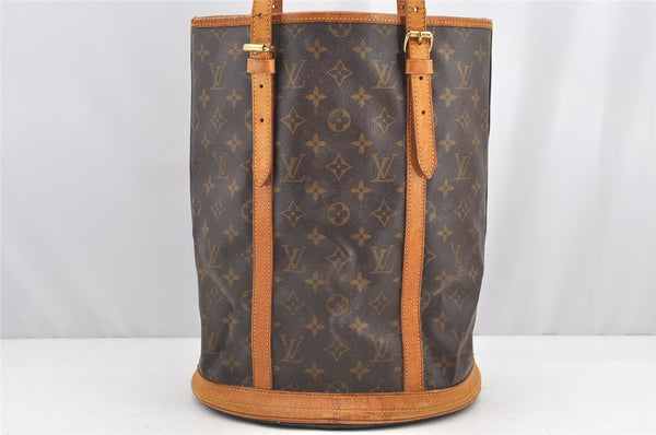 Authentic Louis Vuitton Monogram Bucket GM Shoulder Tote Bag M42236 Junk 0159I