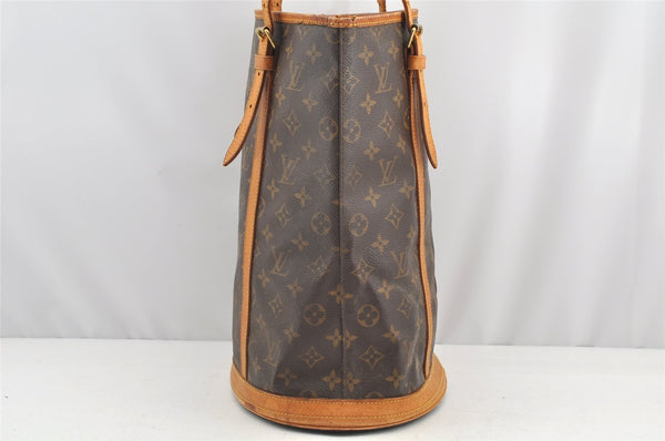 Authentic Louis Vuitton Monogram Bucket GM Shoulder Tote Bag M42236 Junk 0159I