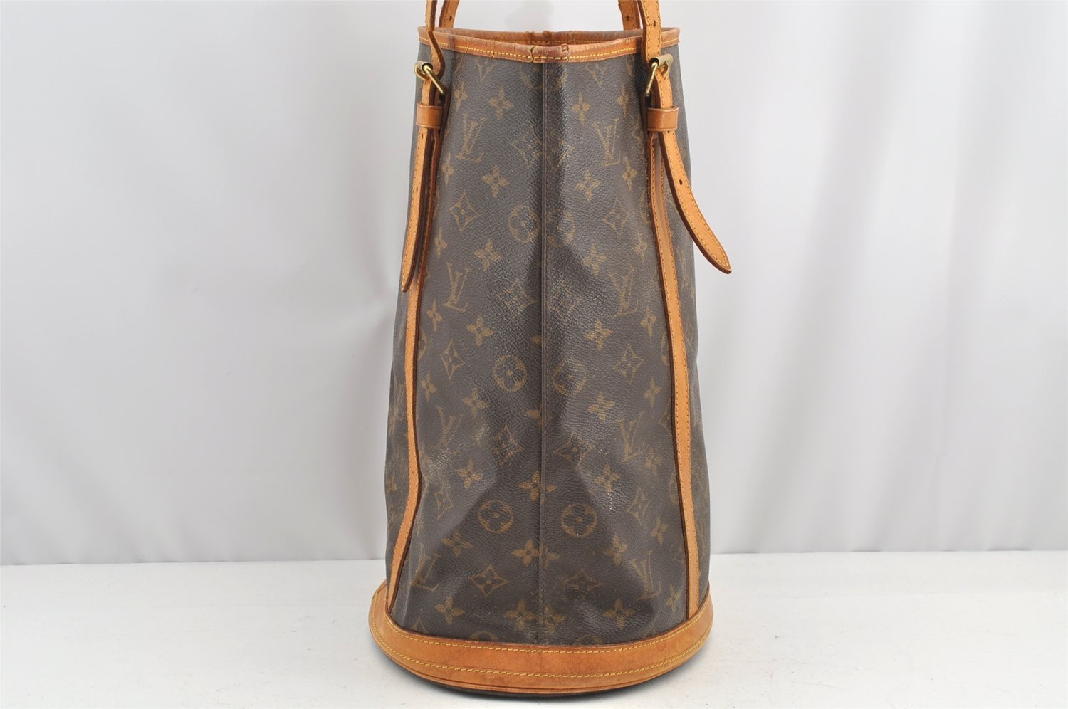 Authentic Louis Vuitton Monogram Bucket GM Shoulder Tote Bag M42236 Junk 0159I