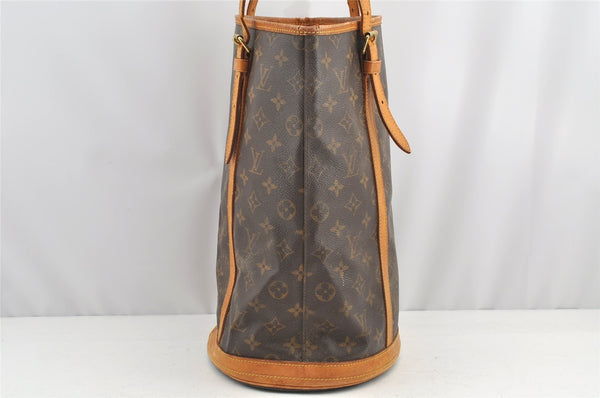 Authentic Louis Vuitton Monogram Bucket GM Shoulder Tote Bag M42236 Junk 0159I