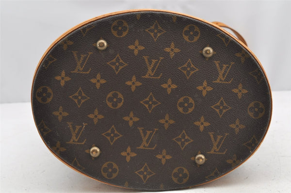 Authentic Louis Vuitton Monogram Bucket GM Shoulder Tote Bag M42236 Junk 0159I