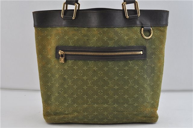 Auth Louis Vuitton Monogram Mini Lucille GM Hand Tote Bag M92681 Green LV 0166D