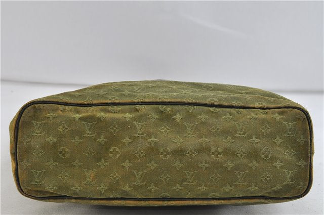 Auth Louis Vuitton Monogram Mini Lucille GM Hand Tote Bag M92681 Green LV 0166D