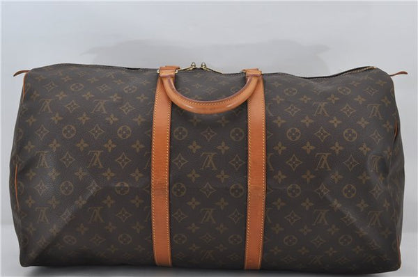 Authentic Louis Vuitton Monogram Keepall 55 Travel Boston Bag M41424 LV 0166F