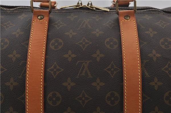 Authentic Louis Vuitton Monogram Keepall 55 Travel Boston Bag M41424 LV 0166F